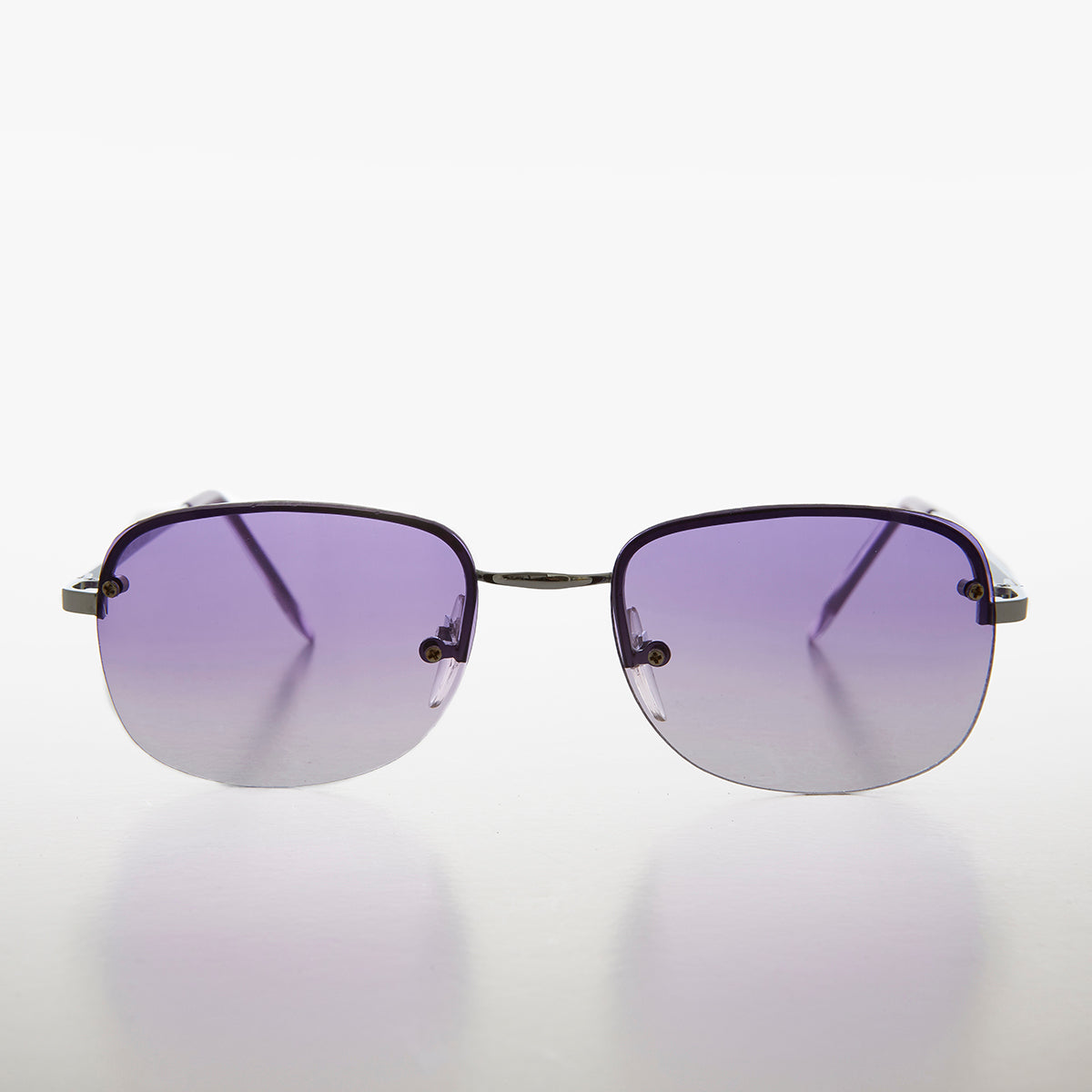 Purple Color Tinted Rimless 90s Vintage Sunglass 