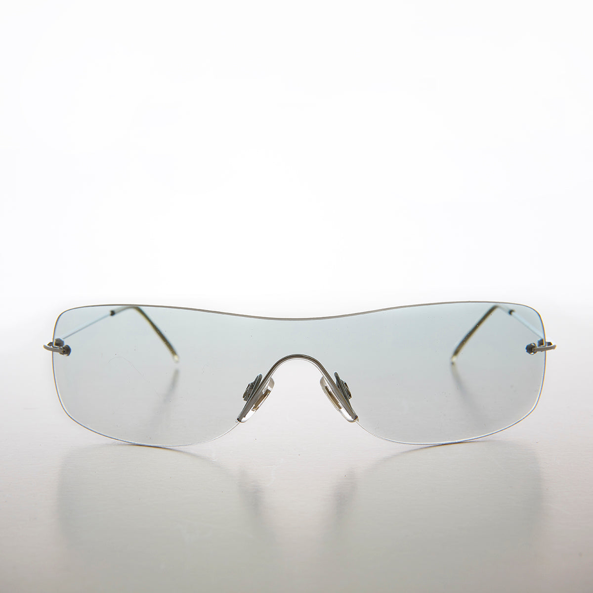 Green Gradient Colored Lens Shield Vintage Sunglass