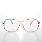 Load image into Gallery viewer, Clear Women&#39;s Retro Reading Glasses with Color Accents - Kara
