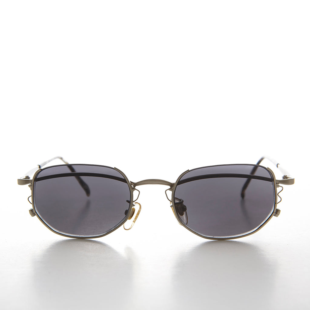 Semi-Rimless Cyber Core Vintage Sunglasses - Kaylen – Sunglass Museum