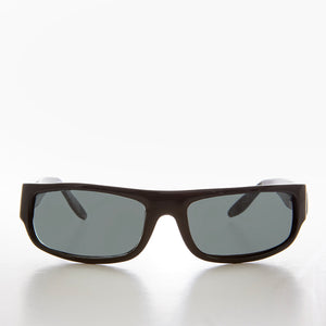 curved black rectangle vintage sunglasses