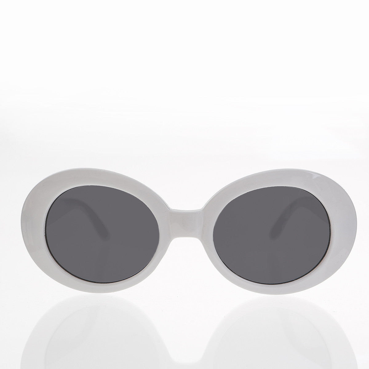 white clout goggles Sunglass Museum White Cat Eye Oval Clout Sunglass - Kurtis