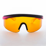Load image into Gallery viewer, Rare Wrap Sporty Shield Tri-color Sunglass with Blue Blocker Lens
