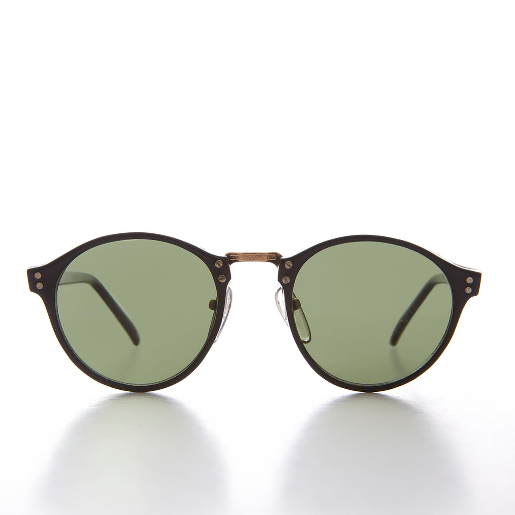 Classic Round Pantos Vintage Sunglass with Metal Bridge