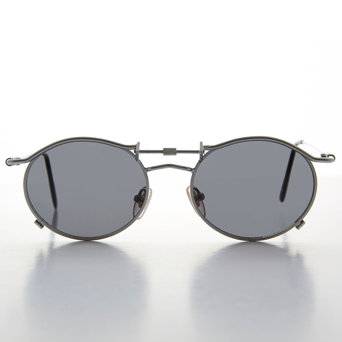 oval metal stempunk vintage sunglasses
