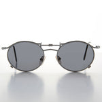 Load image into Gallery viewer, oval metal stempunk vintage sunglasses
