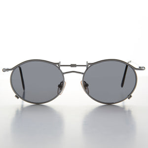 oval metal stempunk vintage sunglasses