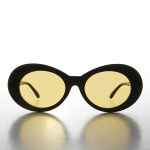 Colored Lens Oval Cat Eye Clout Sunglass