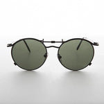 Load image into Gallery viewer, 1990s round flat lens steampunk sunglass jpg inspired
