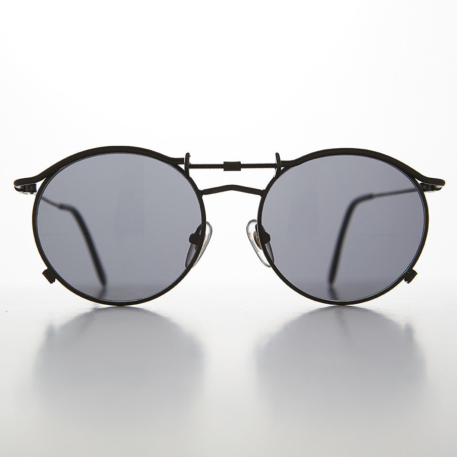 1990s round flat lens steampunk sunglass jpg inspired
