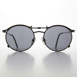 1990s round flat lens steampunk sunglass jpg inspired