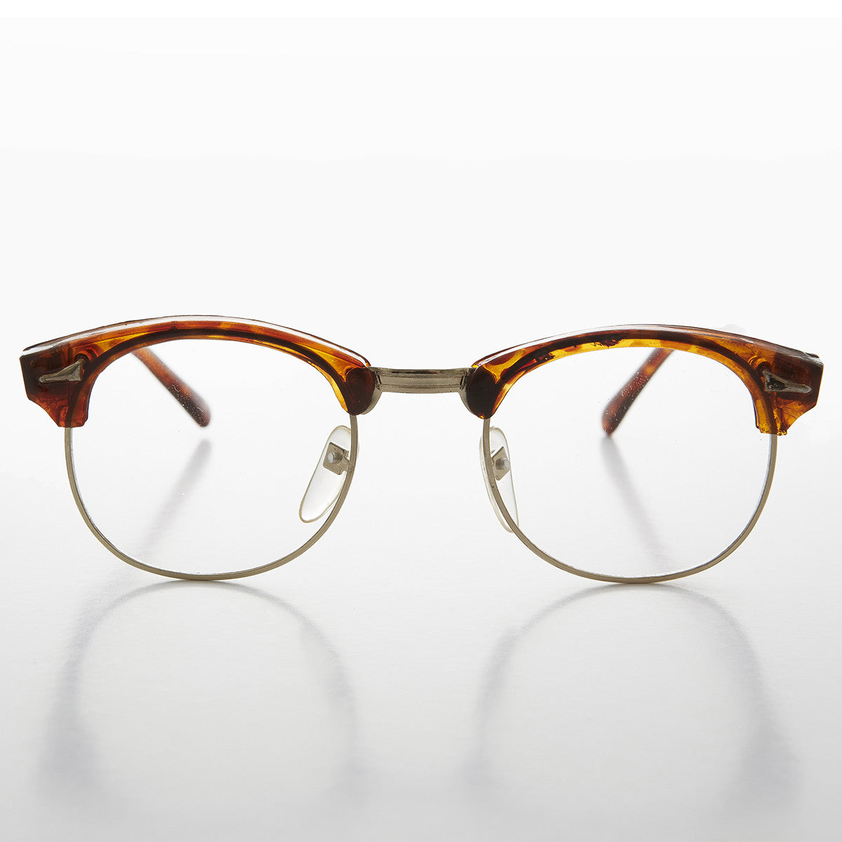 Sunglass Museum 60s Retro Horn Rim Hipster Vintage Glasses - Malcolm - Black