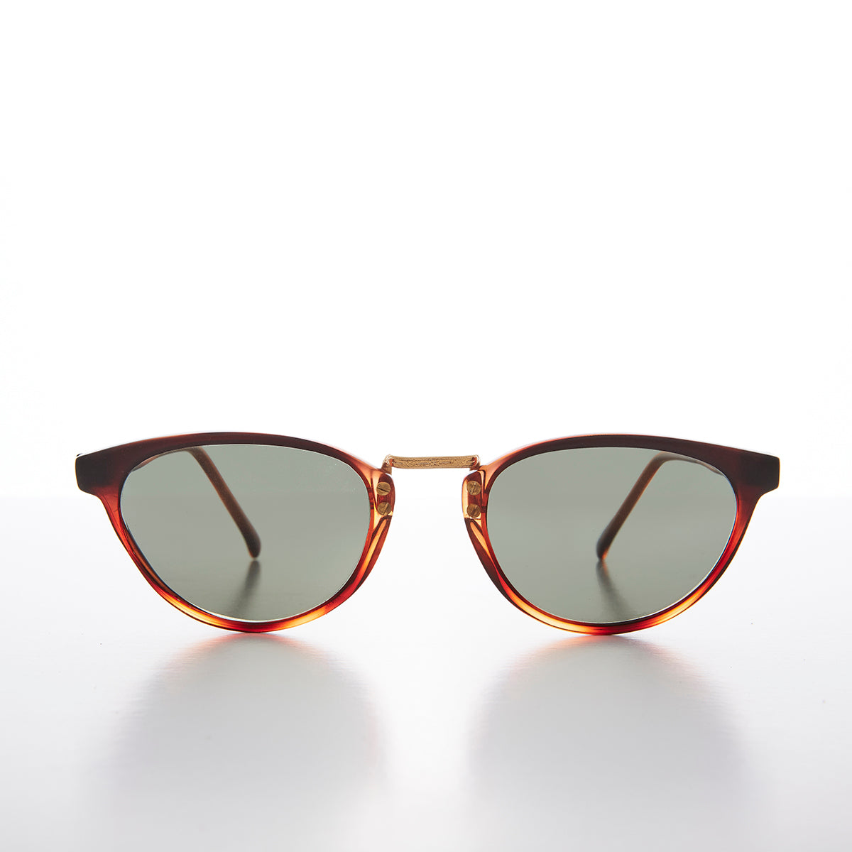 Small Cat Eye Sunglass with Gold Accents