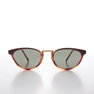 Small Cat Eye Sunglass with Gold Accents