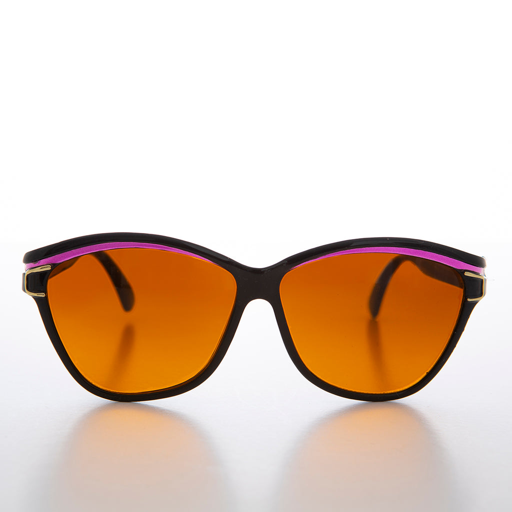 Chunky Black Frame Sophisticated Women's Deadstock Sunglass