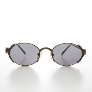 90s Intricate Metal Oval Sunglass 