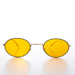 Load image into Gallery viewer, Oval Yellow Lens Vintage Sunglass
