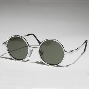 rx optical quality round steampunk 90's vintage sunglass