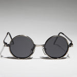 Load image into Gallery viewer, rx optical quality round steampunk 90&#39;s vintage sunglass
