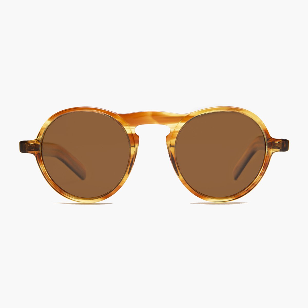 round retro sunglass with polarized lens 