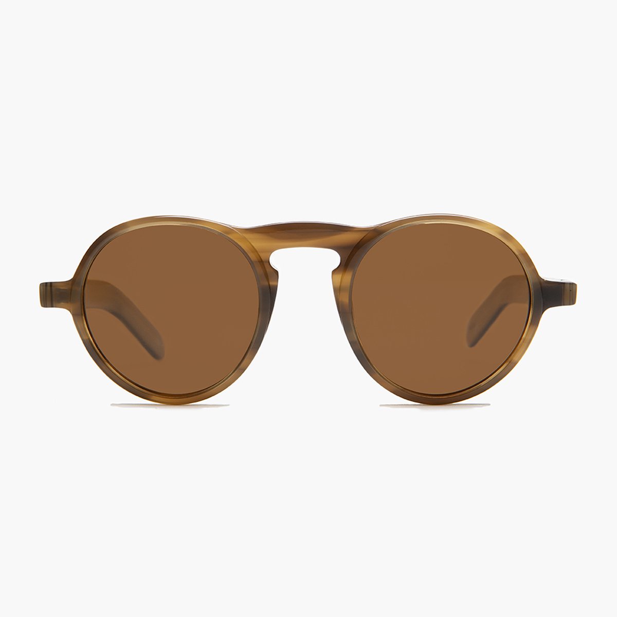 round retro sunglass with polarized lens 