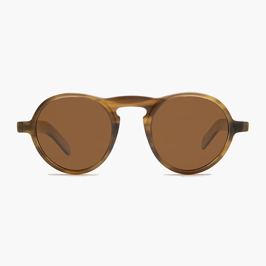 round retro sunglass with polarized lens 
