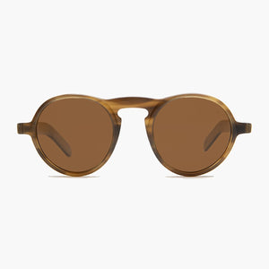 round retro sunglass with polarized lens 