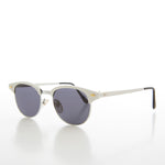 Load image into Gallery viewer, Sleek Silver Half Frame Vintage Sunglass
