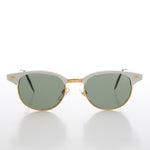 Load image into Gallery viewer, Sleek Silver Half Frame Vintage Sunglass
