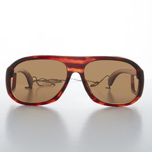 Rare Vintage Polarized Fishing Sunglass with Glass Lens - Tortoise Moby