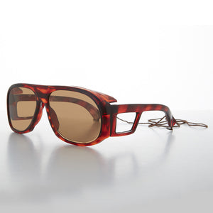 Rare Vintage Polarized Fishing Sunglass with Glass Lens - Tortoise Moby