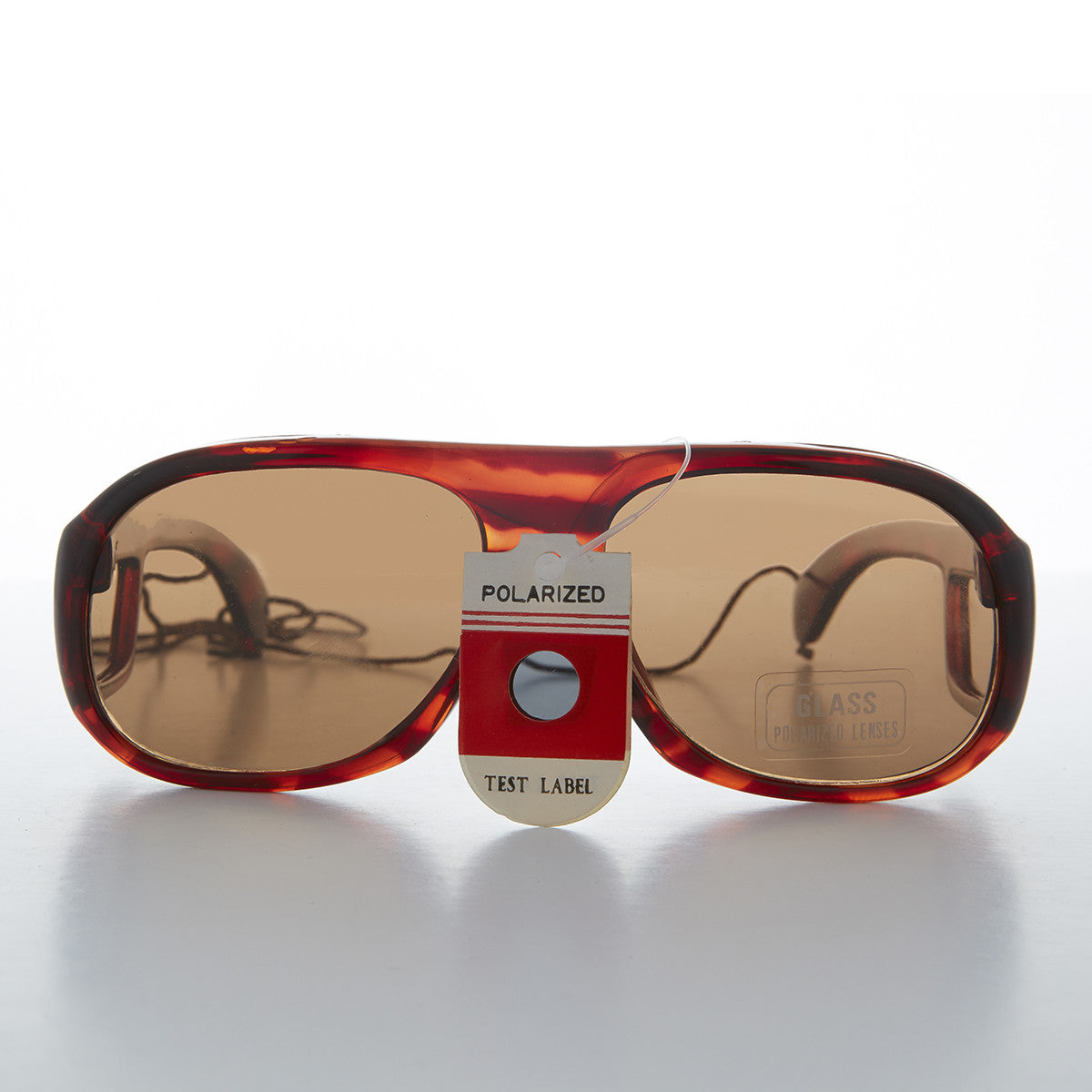 Rare Vintage Polarized Fishing Sunglass with Glass Lens - Tortoise Moby