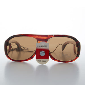 Rare Vintage Polarized Fishing Sunglass with Glass Lens - Tortoise Moby