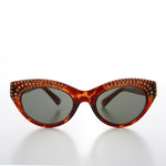 Load image into Gallery viewer, Cat Eye Sunglass with Gold Studs
