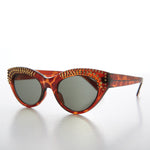 Load image into Gallery viewer, Cat Eye Sunglass with Gold Studs
