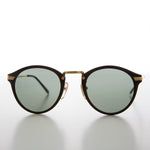 Load image into Gallery viewer, Round P3 Vintage Sunglass with Gold Temples and Bridge
