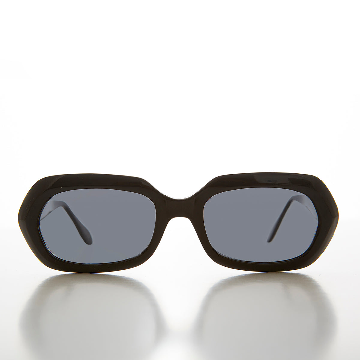 Sleek Hexagon Mod Vintage Sunglass