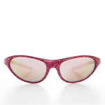 Load image into Gallery viewer, metallic wrap around 90s vintage sunglasses
