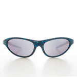 Load image into Gallery viewer, metallic wrap around 90s vintage sunglasses
