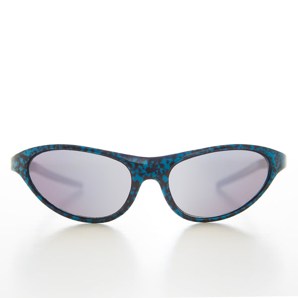 Sunglass Museum 90s Metallic Sporty Wrap Around Sunglasses - Nexus - Pink