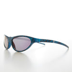 Load image into Gallery viewer, metallic wrap around 90s vintage sunglasses
