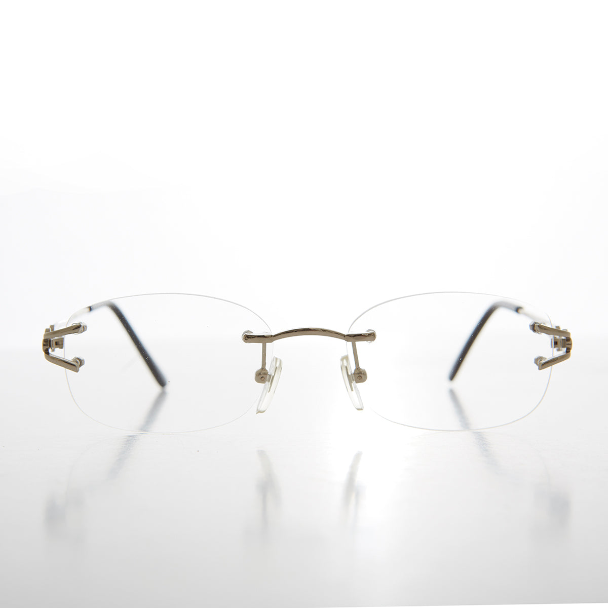 Rimless Readers with Metal Temples