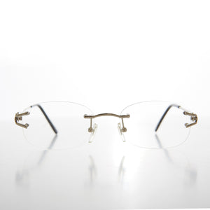 Rimless Readers with Metal Temples
