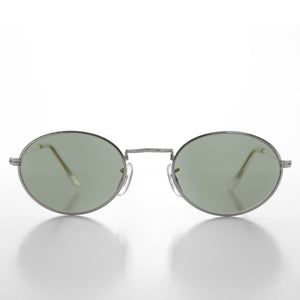 oval silver vintage sunglass