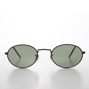 oval black vintage sunglass