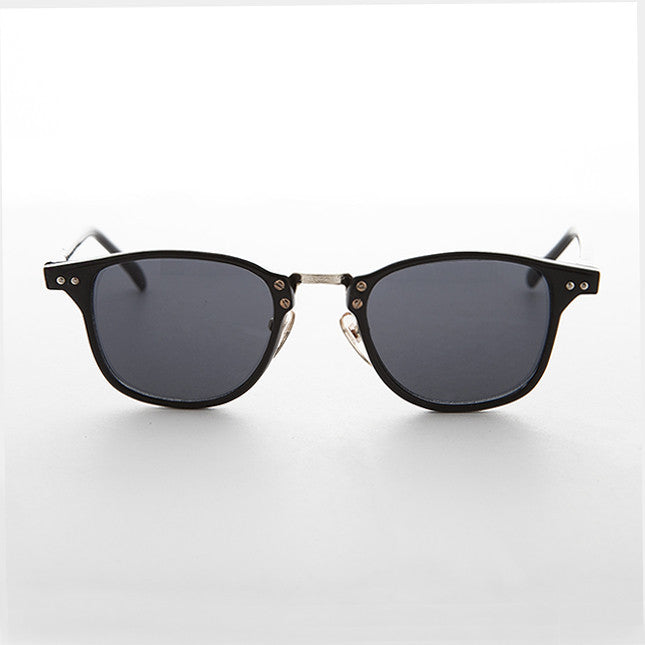 dapper horn rim vintage sunglass with combo metal acetate frame