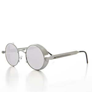 goggle side shield steampunk sunglass with mirror lens