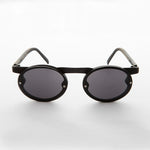Load image into Gallery viewer, 90s Oval Goth Sunglasses with Floating Brow line 
