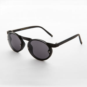 90s Oval Goth Sunglasses with Floating Brow line 