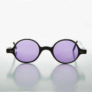 Small Round Spectacle Sunglass with Color Tinted Lens